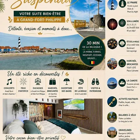 Escapade Romantique, Jacuzzi, Sauna, A 900m 펜션